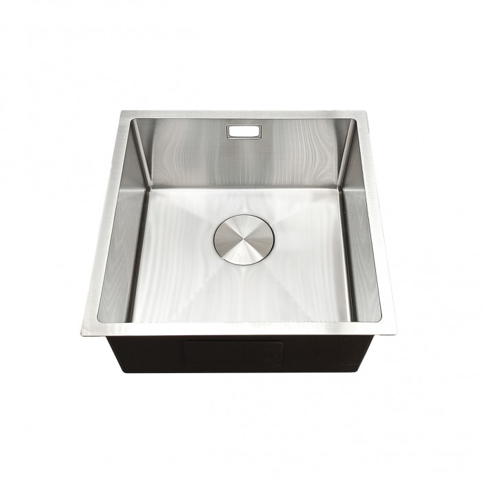 IVENTO Sink with siphon for installation under and above the counter. The special coating protects against scratches and ensures silent water drainage. Size 440x440x210 mm, 20. Kitchen sinks and vent hoods