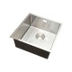 IVENTO Sink with siphon for installation under and above the counter. The special coating protects against scratches and ensures silent water drainage. Size 440x440x210 mm, 20. Kitchen sinks and vent hoods