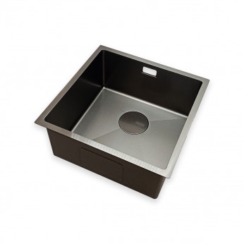 IVENTO Sink with siphon for installation under and above the counter. The special embossed coating protects against scratching and ensures silent water drainage. Size 440x440x210 mm, Color black 20L.040.02 - 20. Kitchen sinks and vent hoods IVENTO Sink with siphon for installation under and above the counter. The special embossed coating protects against scratching and ensures silent water drainage. Size 440x440x210 mm, Color black 20. Kitchen sinks and vent hoods