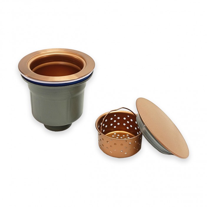 IVENTO Мивка със сифон за вграждане под и над плот. Специалното релефно покритие предпазва от надраскване и осигурява безшумно оттичане на водата. Размер 540х440х210 мм, Цвят розово злато 20L.040.14 - 20. Мивки и аспиратори Хубави мивки за кухня IVENTO Мивка със сифон за вграждане под и над плот. Специалното релефно покритие предпазва от надраскване и осигурява безшумно оттичане на водата. Размер 540х440х210 мм, Цвят розово злато 20. Мивки и аспиратори