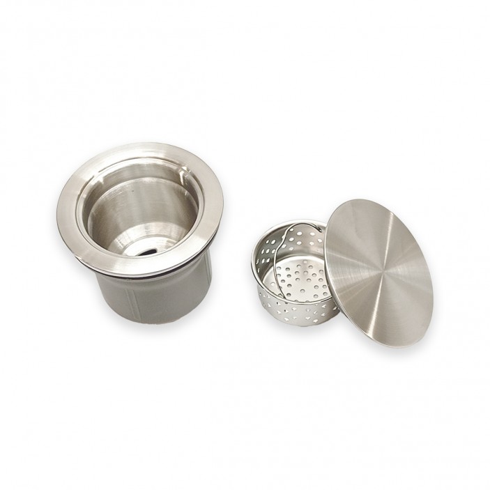 IVENTO Sink with siphon for installation under and above the counter. The special coating protects against scratches and ensures silent water drainage. Size 440x440x210 mm, 20. Kitchen sinks and vent hoods