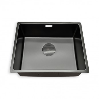 IVENTO Kitchen sink 050 for built-in installation with siphon. Size 540x440x200 mm, Embossed black 20. Kitchen sinks and vent hoods