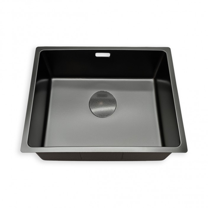 IVENTO Kitchen sink 050 for built-in installation with siphon. Size 540x440x200 mm, Embossed black 20L.050.12 - 20. Kitchen sinks and vent hoods IVENTO Kitchen sink 050 for built-in installation with siphon. Size 540x440x200 mm, Embossed black 20. Kitchen sinks and vent hoods