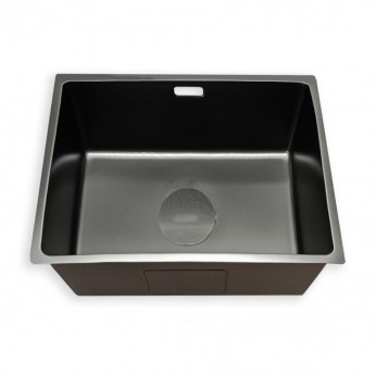 IVENTO Kitchen sink 050 for built-in installation with siphon. Size 540x440x200 mm, Embossed black 20. Kitchen sinks and vent hoods