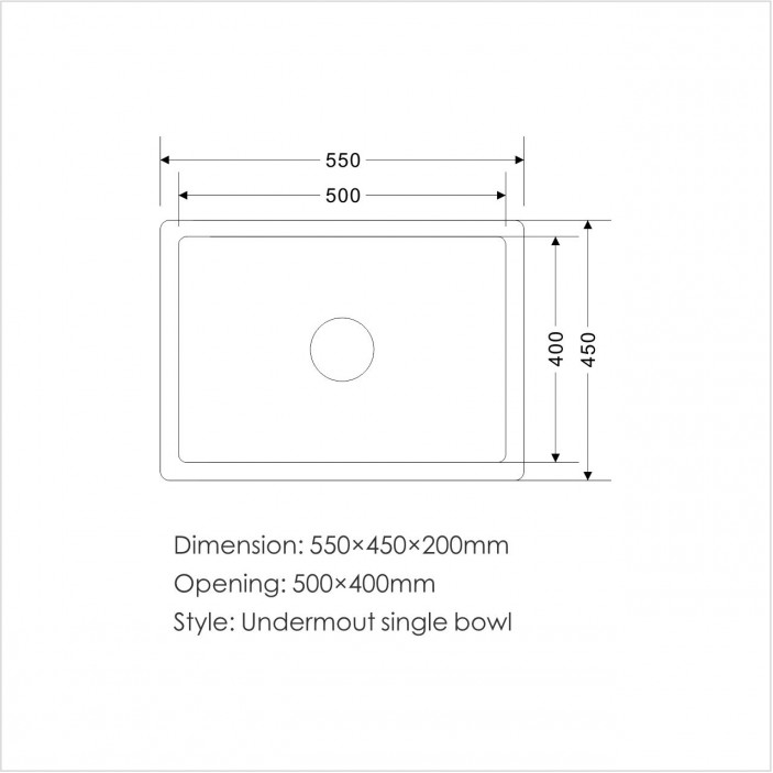 IVENTO Kitchen granite sink 550x450x200 mm 20L.070.11 - 20. Kitchen sinks and vent hoods IVENTO Kitchen granite sink 550x450x200 mm 20. Kitchen sinks and vent hoods