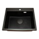 IVENTO Built-in kitchen sink with installation above the countertop and a hole for the mixer - composite granite, black. Size 550x450x200 mm 20. Kitchen sinks and vent hoods