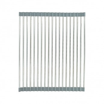 IVENTO Roll-up kitchen sink rack - drying rack for dishes, vegetables and fruits, multifunctional, compact and practical. Gray-Chrome 20. Kitchen sinks and vent hoods