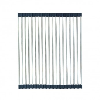 IVENTO Roll-up kitchen sink rack - drying rack for dishes, vegetables and fruits, multifunctional, compact and practical. Black-Chrome 20. Kitchen sinks and vent hoods