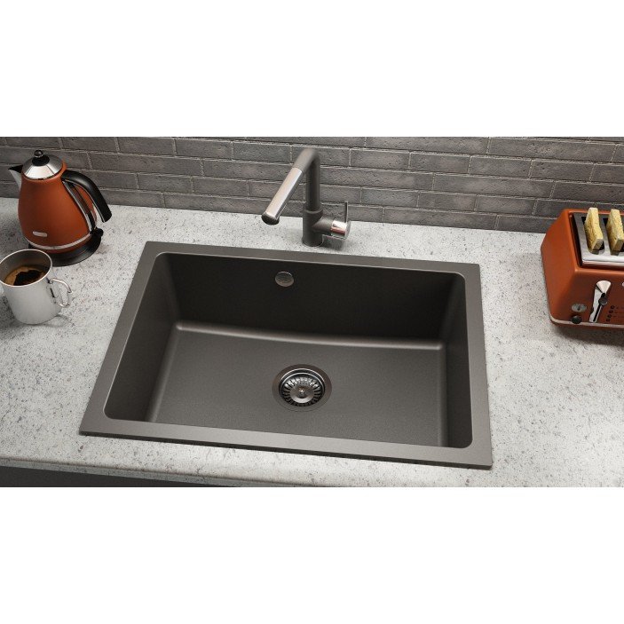 Кухненска мивка с три вида монтаж - под плот, на едно ниво с плот и горно вграждане 66х46 FAT 243 20L.112.243 - 20. Мивки и аспиратори Кухненска мивка с три вида монтаж - под плот, на едно ниво с плот и горно вграждане 66х46 FAT 243 20. Мивки и аспиратори