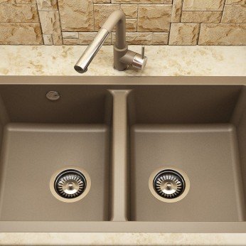 Two Bowl Кitchen sink - Undermount, Flush-Mount or Topmount Installation 78х46 FAT 245 20L.112.245 - 20. Kitchen sinks and vent hoods Two Bowl Кitchen sink - Undermount, Flush-Mount or Topmount Installation 78х46 FAT 245 20. Kitchen sinks and vent hoods