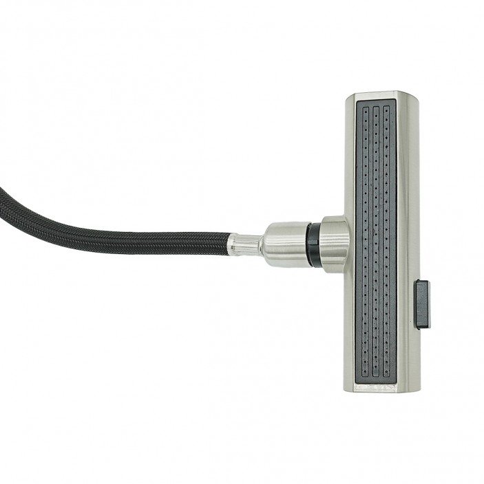 IVENTO Смесител с издърпващ се голям правоъгълен чучур с нормална или „дъждовна“ струя. Бутон за настройка на водната струя. Инокс 20L.310.01 - 20. Мивки и аспиратори IVENTO Смесител с издърпващ се голям правоъгълен чучур с нормална или „дъждовна“ струя. Бутон за настройка на водната струя. Инокс 20. Мивки и аспиратори