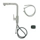IVENTO Pull-out faucet with normal or rain spray. Water jet adjustment button. Brushed 20. Kitchen sinks and vent hoods