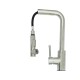 IVENTO Pull-out faucet with normal or rain spray. Water jet adjustment button. Brushed 20. Kitchen sinks and vent hoods