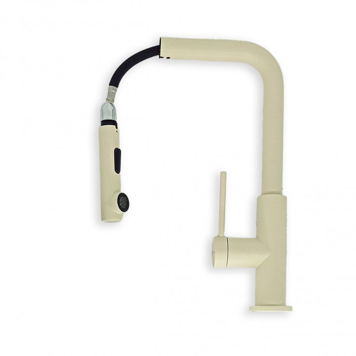 IVENTO Kitchen sink mixer with pull-out spout design, VANILLA 20. Kitchen sinks and vent hoods