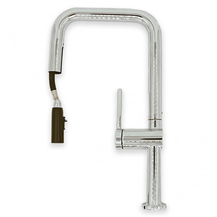 IVENTO Mixer with removable spout. Kitchen tap with flexible hose. Chrome 20. Kitchen sinks and vent hoods