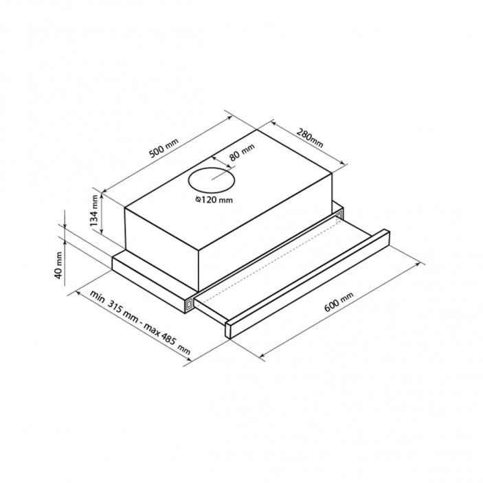 IVENTO Built-in hood - INOX and  WHITE Kitchen sinks and vent hoods