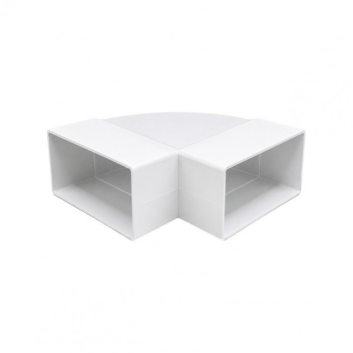 PVC horizontal angle connector 55х110 20L.502.05 - 20. Kitchen sinks and vent hoods PVC horizontal angle connector 55х110 20. Kitchen sinks and vent hoods