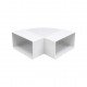 PVC horizontal angle connector 55х110 20L.502.05 - 20. Kitchen sinks and vent hoods PVC horizontal angle connector 55х110 20. Kitchen sinks and vent hoods