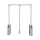IVENTO K Wardrobe lift with smooth retraction, Matt chrome + Aluminum 21L.10.20-21 - 21. Wardrobe fittings and accessories IVENTO K Wardrobe lift with smooth retraction, Matt chrome + Aluminum 21. Wardrobe fittings and accessories