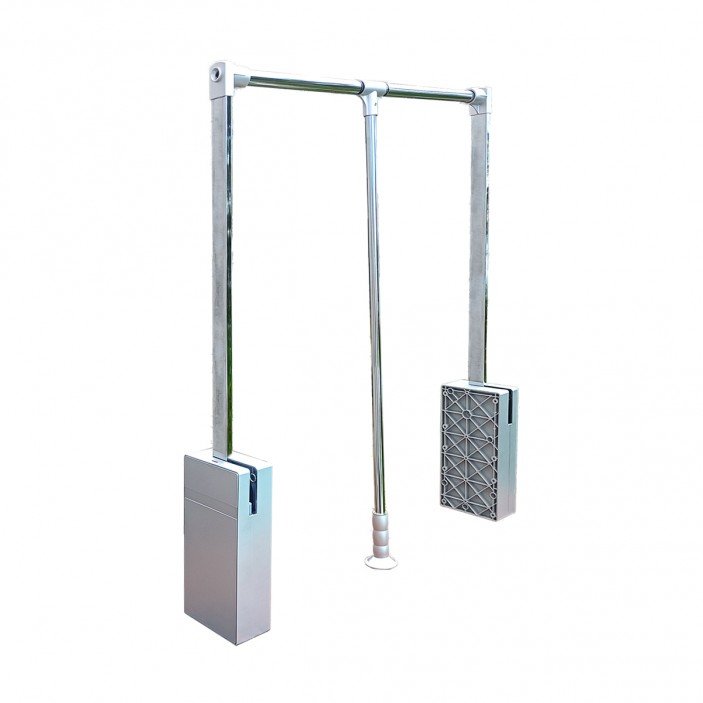 IVENTO K Wardrobe lift, Matt chrome - Chrome Wardrobe fittings and accessories