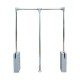 IVENTO K Wardrobe lift, Matt chrome - Chrome Wardrobe fittings and accessories