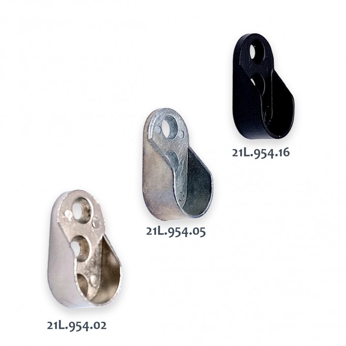 Oval tube holder 20mm. 21L.952. - 21. Wardrobe fittings and accessories Oval tube holder 20mm. 21. Wardrobe fittings and accessories