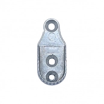 End bracket for wardrobe oval tube 15/30 - Nickel 21. Wardrobe fittings and accessories