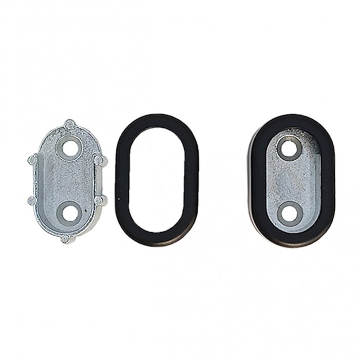 IVENTO Конзола за овална тръба с капаче - черно мат 21. Гардеробни елементи и аксесоари