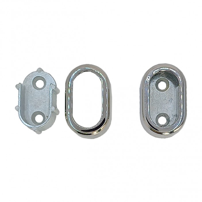 IVENTO Конзола за овална тръба с капаче - хром 21. Гардеробни елементи и аксесоари