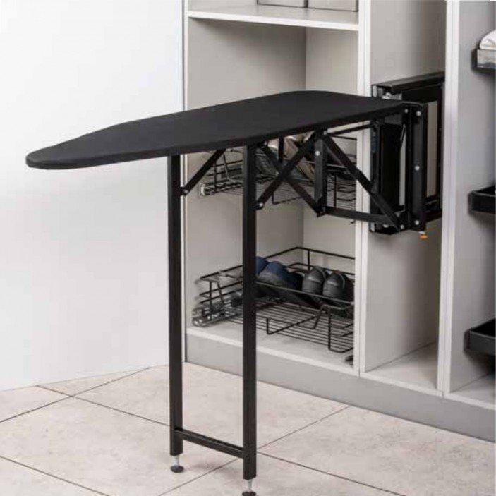 OSKAR Ironing table - black Wardrobe fittings and accessories