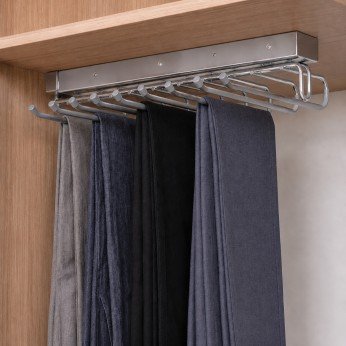OSKAR Pull-out trousers rack - chrome Wardrobe fittings and accessories