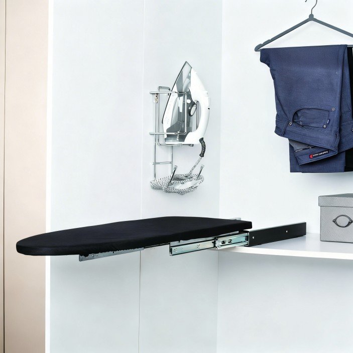 OSKAR Ironing table telescopic - black Wardrobe fittings and accessories