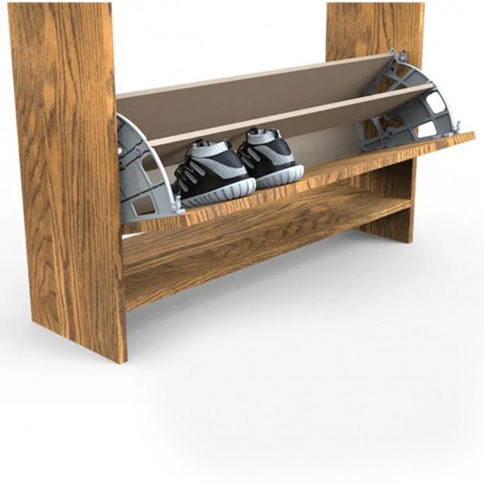 Double shoe rack, white Wardrobe fittings and accessories