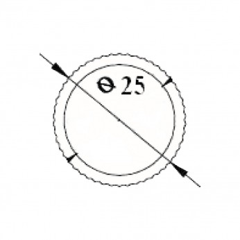 Кръгла гардеробна тръба ф25 Гардеробни елементи и аксесоари