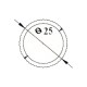 Circle wardrobe lever ф25 Wardrobe fittings and accessories