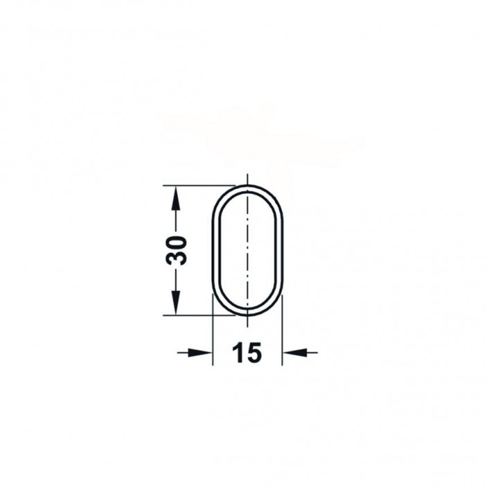 Oval wardrobe lever 15/30 21L.950.01-3B - 21. Wardrobe fittings and accessories Oval wardrobe lever 15/30 21. Wardrobe fittings and accessories