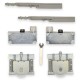 IVENTO mechanism set with 2 soft-close, 40-60 kg each, for 1 door, 80 kg capacity 22L.040.01 - Sliding door mechanisms IVENTO mechanism set with 2 soft-close, 40-60 kg each, for 1 door, 80 kg capacity Sliding door mechanisms