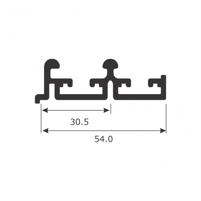 Система плъзгащи механизми за външни врата с горно воден INDAUX-4. 22. Механизми за плъзгащи врати