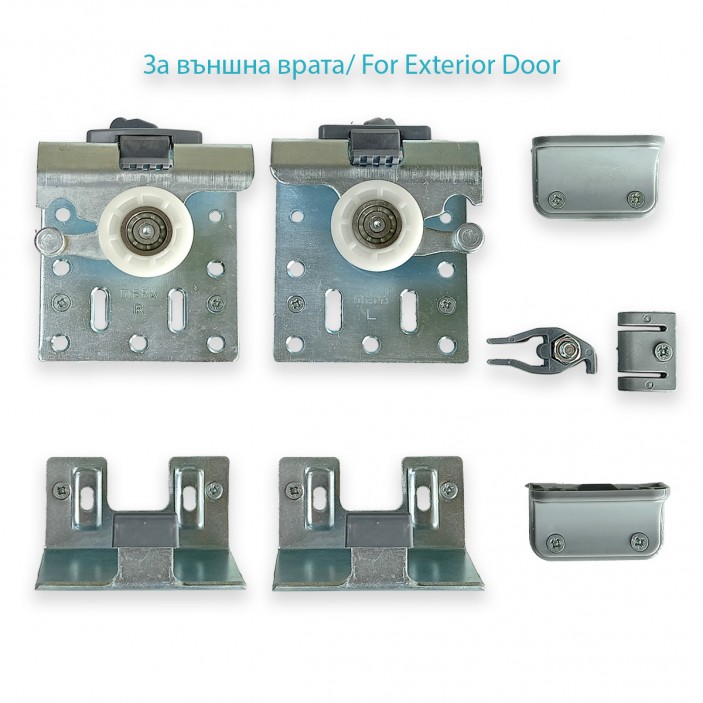 Mеханизми за плъзгащи врати с горно водене. Система 22L.102 от външна и вътрешна врата 22L.102.11-12M - 22. Механизми за плъзгащи врати Mеханизми за плъзгащи врати с горно водене. Система 22L.102 от външна и вътрешна врата 22. Механизми за плъзгащи врати