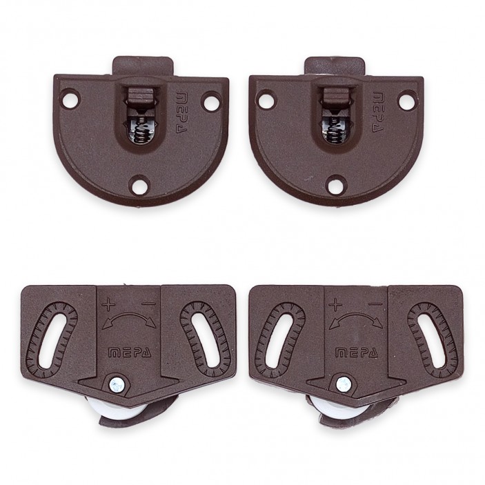 Upper - lower mechanism for sliding systems with bottom guide for interior doors 22. Sliding door mechanisms