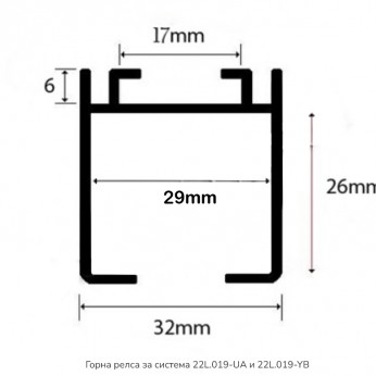 Комплект механизъм за 1 врата Механизми за плъзгащи врати