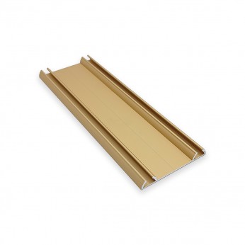 Lower double rail for sliding door mechanisms, Gold matt - IVENTO-01
