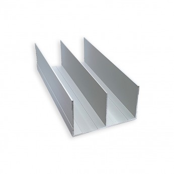 Upper double track for system, matt chrome