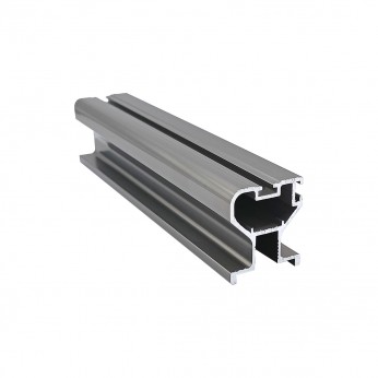 Aluminum profile handle for bottom guide system - glass and chipboard, Inox