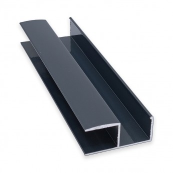 Кант - дръжка за гардероби 15mm. антрацит Механизми за плъзгащи врати