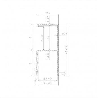 Кант - дръжка за гардероби 15mm. мат хром Механизми за плъзгащи врати