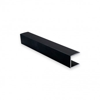 Кант дръжка за гардероби П, черна 22. Механизми за плъзгащи врати