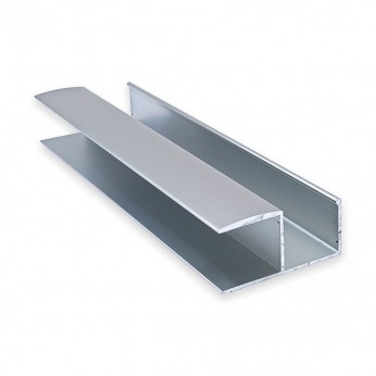 Кант-дръжка за гардероби У-образен профил, за 18мм плоскост, хром 22. Механизми за плъзгащи врати