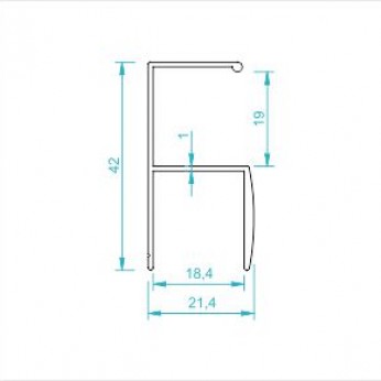 Кант дръжка за гардероби У, черна Механизми за плъзгащи врати
