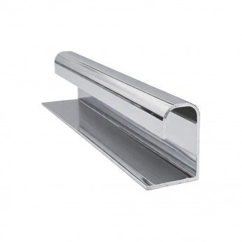 Edge handle for wardrobes, chrome Sliding door mechanisms